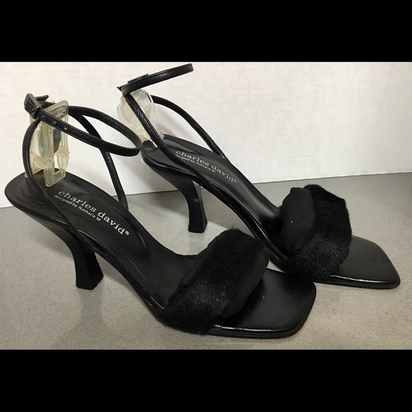 Charles David Hair-Calf Ankle Strap Heel Sandals - Picture 4 of 7